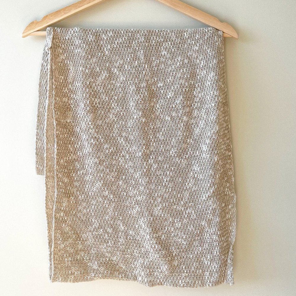 Garage Cream Taupe and White Cotton Acrylic Snood